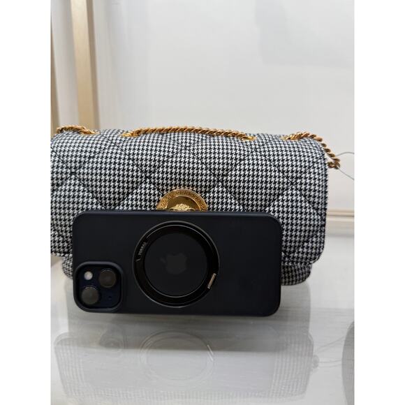 Versace black grey gold Medusa quilted flap bag - Picture 5 of 6